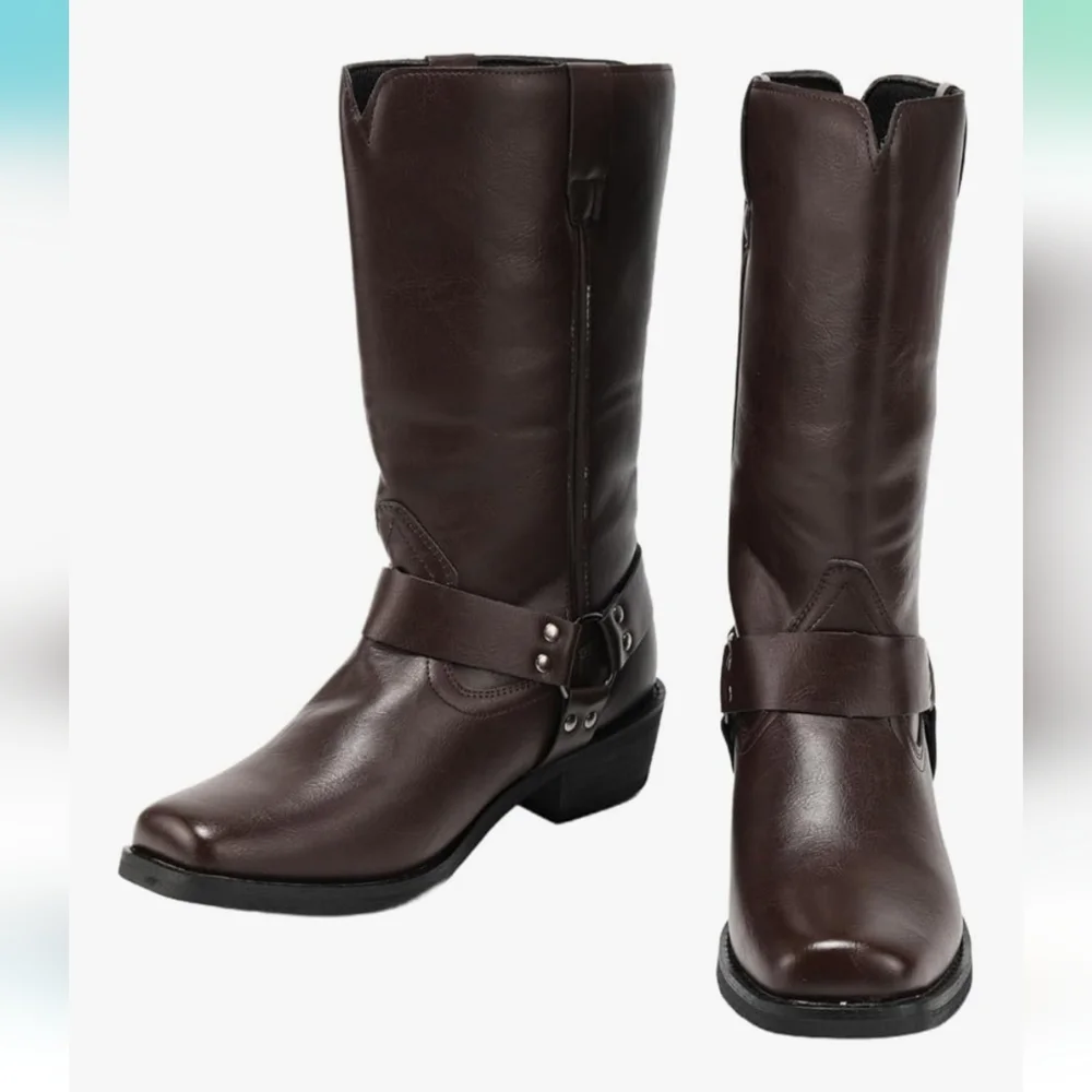 NWT Mens Dark Brown Leather Boots